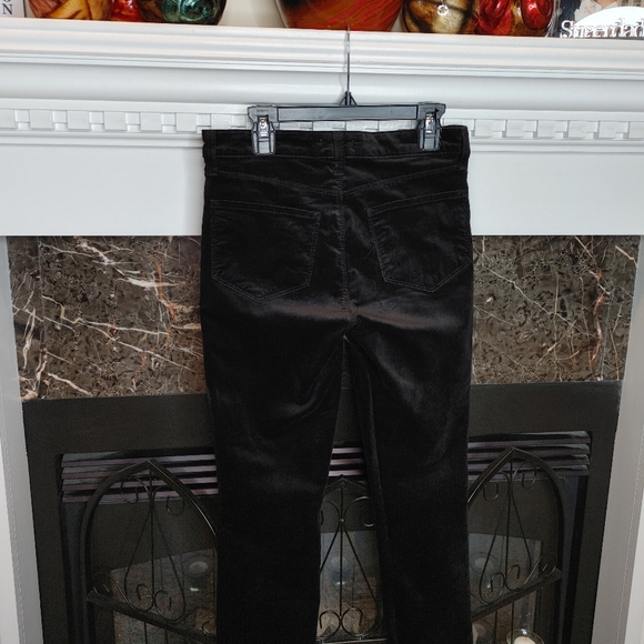 L'AGENCE Marguerite Velvet High Rise Skinny Pants, Noir (Black) 25 - Picture 8 of 13